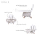 Bundle Evolution 2 in 1 Chair Natural/ White & Angel Cushion Grey