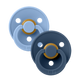 Bibs 2-Pacifiers Sky Blue, Steel Blue 0/6 m