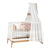 Canopy Luna Baby Cot White