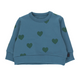 Hearts Baby Sweatshirt Sea Blue