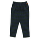 Check Pleated Pant Navy