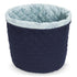 Quilted Storage Basket Medium Navy