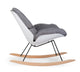 Rocking Lounge Chair White Grey