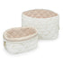 Quilted Storage Basket Set of 2 Poppies, Shell