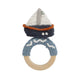 Boat on Ring Crochet Rattle Ocean Dive Navy