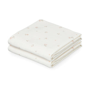 Muslin Cloth Pack of 2 Poppies