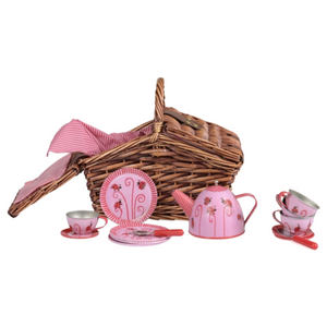 Tea Set Basket Ladybug